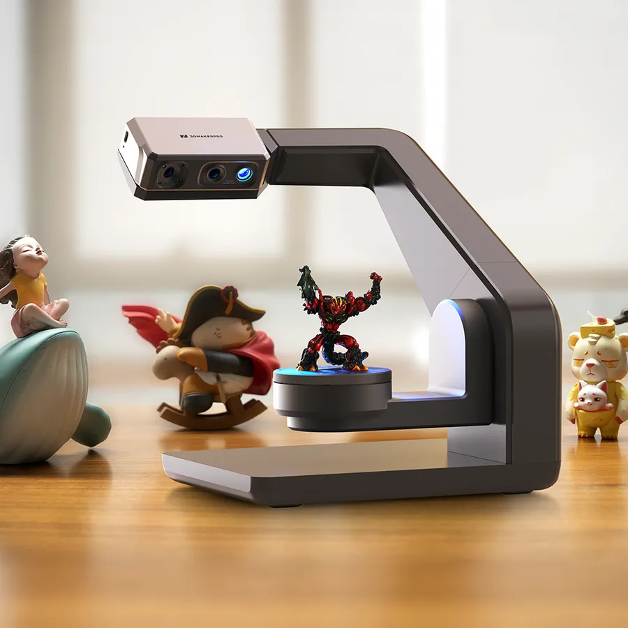 3DMakerpro Seal in a scanning stand above the turntable