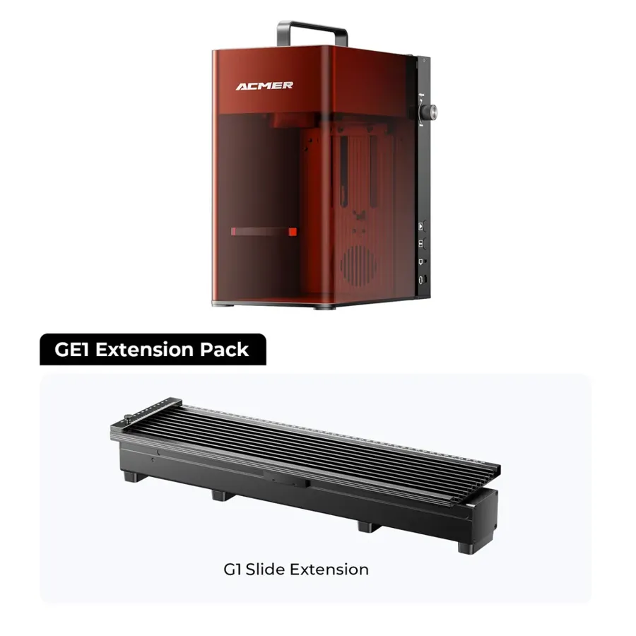 ACMER GE1 with the G1 Slide Extension for 105 x 370 mm