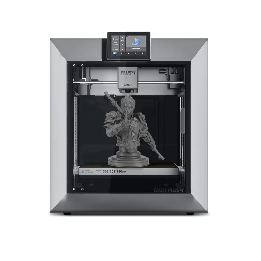 QIDI Plus4 from the front with printed figure